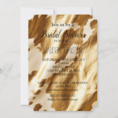 Invitation Cuir Occidental Crème Doré  (Devant)