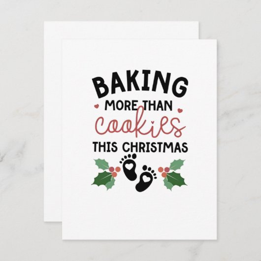 Invitation Cuire autre chose que des biscuits à Noël Grossess (Devant / Derrière)