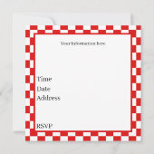 Invitation Cuire Cute hors hamburger personnalisable partie p (Dos)