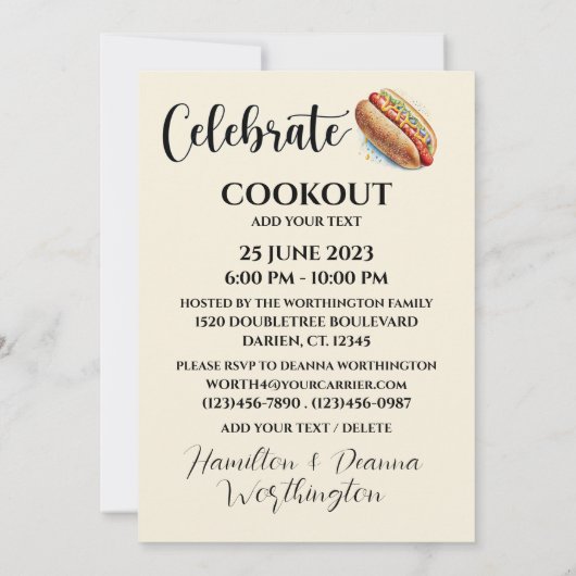 INVITATION CUISINE (Dos)