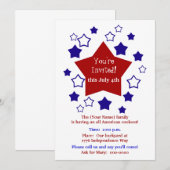 Invitation Cuisine 4 juillet (Devant / Derrière)