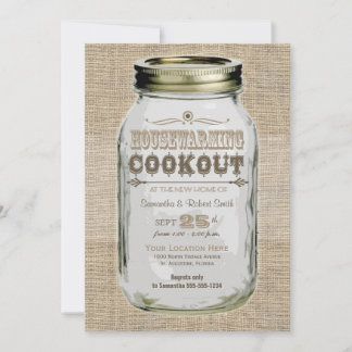 Invitation Cuisine à chaud à domicile Mason Jar