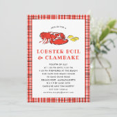 Invitation Cuisine à ébullition de homard Cuisine de fête d'é (Debout devant)