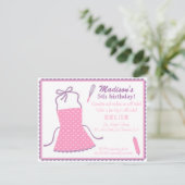 Invitation Cuisine Apron tendance Baking Anniversaire (Debout devant)