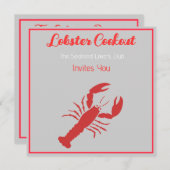 Invitation Cuisine au homard (Devant / Derrière)