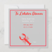 Invitation Cuisine au homard (Dos)