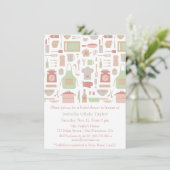 Invitation Cuisine branchée Fête des mariées d'ustensiles de  (Debout devant)