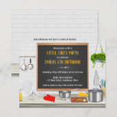 Invitation Cuisine Chef Cuisine Fête d'anniversaire (Devant / Derrière)