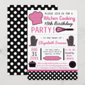 Invitation Cuisine cuisine fête d'anniversaire (Devant / Derrière)