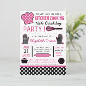 Invitation Cuisine cuisine fête d'anniversaire (Debout devant)
