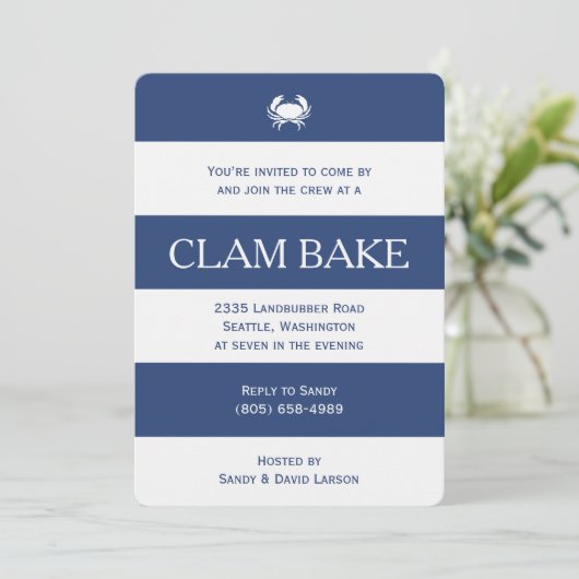 Invitation Cuisine de Clam (Debout devant)