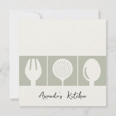 INVITATION CUISINE DE CLASSE DE MODÈLE DE LA CLASSE INVITATIO (Dos)