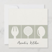 INVITATION CUISINE DE CLASSE DE MODÈLE DE LA CLASSE INVITATIO (Dos)