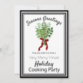Invitation Cuisine de vacances virtuelles (Devant)