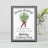 Invitation Cuisine de vacances virtuelles (Debout devant)