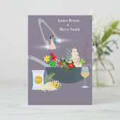 Invitation Cuisine délicieuse cérémonie de Mariage d'amour (Debout devant)