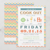 Invitation Cuisine, divertissement et musique Barbeque (barbe (Devant / Derrière)