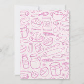 Invitation Cuisine Enfants roses Anniversaire Modèle d'invita (Dos)