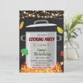 Invitation Cuisine fête d'anniversaire (Debout devant)