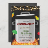 Invitation Cuisine fête d'anniversaire (Devant / Derrière)