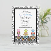 Invitation Cuisine Filles Anniversaire de enfant pâtissier (Debout devant)