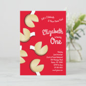 Invitation Cuisine Fortune Cookies 1er anniversaire pour les (Debout devant)
