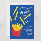 Invitation Cuisine française Frie Enfants 1er anniversaire Fê (Devant)