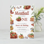 Invitation Cuisine italienne | Aquarelle 1er anniversaire (Debout devant)