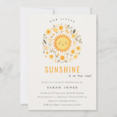 Invitation Cuisine Notre Petit Baby shower Soleil Boho (Devant)