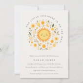 Invitation Cuisine Notre Petit Baby shower Soleil Boho (Devant)