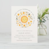 Invitation Cuisine Notre Petit Baby shower Soleil Boho (Debout devant)