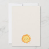 Invitation Cuisine Notre Petit Baby shower Soleil Boho (Dos)