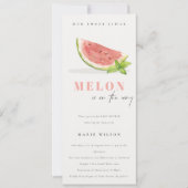 Invitation Cuisine Notre Petit Melon Aquarelle Baby shower ro (Devant)