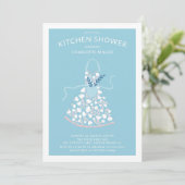 Invitation Cuisine nuptiale Floral Apron Douche (Debout devant)