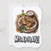 Invitation Cuisine palestinienne Huile de Msakhan - Loi relat (Devant)