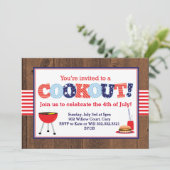 Invitation Cuisine patriotique rouge, blanc et bleu (Debout devant)