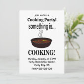 Invitation Cuisine Quelque chose est Cuisine (Debout devant)