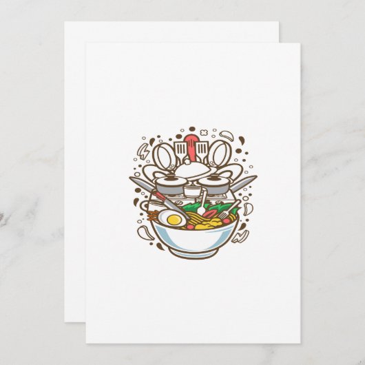 Invitation Cuisine Ramen (Devant / Derrière)