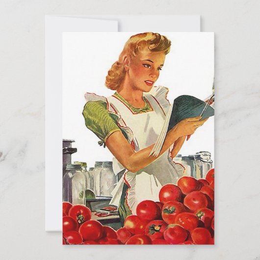 Invitation Cuisine rétro occupée Maison en canne vide 5x7 (Devant)