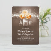 Invitation cuisine rustique mason jar grange dîner de répétit (Debout devant)