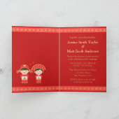 Invitation Cuisine traditionnelle chinoise Couple Mariage rou (Intérieur)