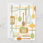 Invitation Cuisine Ustensiles Stock la douche rétro de la cui (Dos)