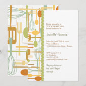 Invitation Cuisine Ustensiles Stock la douche rétro de la cui (Devant / Derrière)