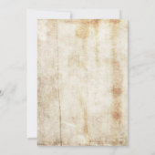 Invitation Cuisine Vintage rustique 90e anniversaire (Dos)