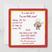 Invitation Cuisiner avec du cheeseburger (Dos)