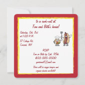 Invitation Cuisinière de fromages et de chiens chauds (Dos)