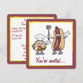 Invitation Cuisinière de fromages et de chiens chauds (Devant / Derrière)