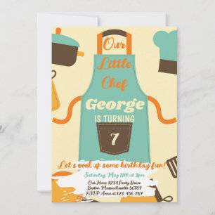 Invitation Cuisinons un Anniversaire Amusant