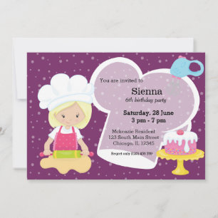 Invitation Cuisson * choisir la couleur arrière - plan