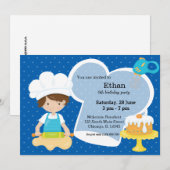 Invitation Cuisson * choisissez votre couleur arrière - plan (Devant / Derrière)